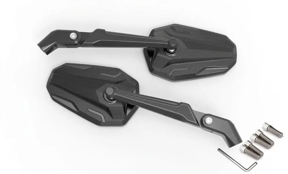 Bike Universal Motorcycle Rear View Mirror Set, Adjustable, Rotating, for All Bikes, Handlebar