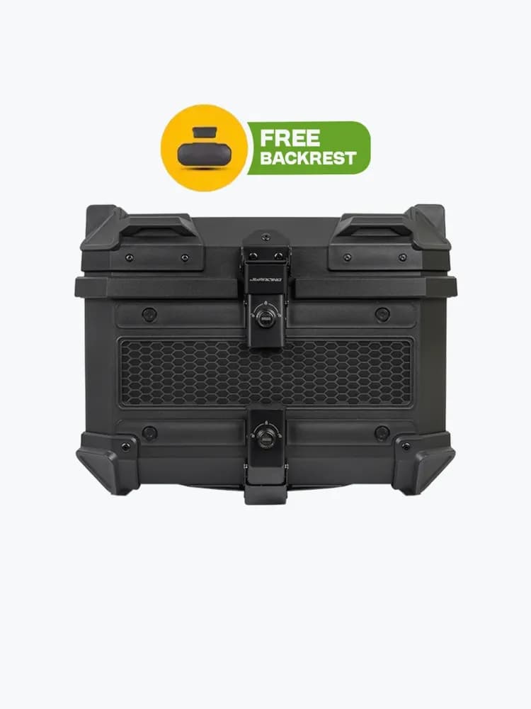 JB Racing Top Box MC 45L Black Economy With Backrest Pad